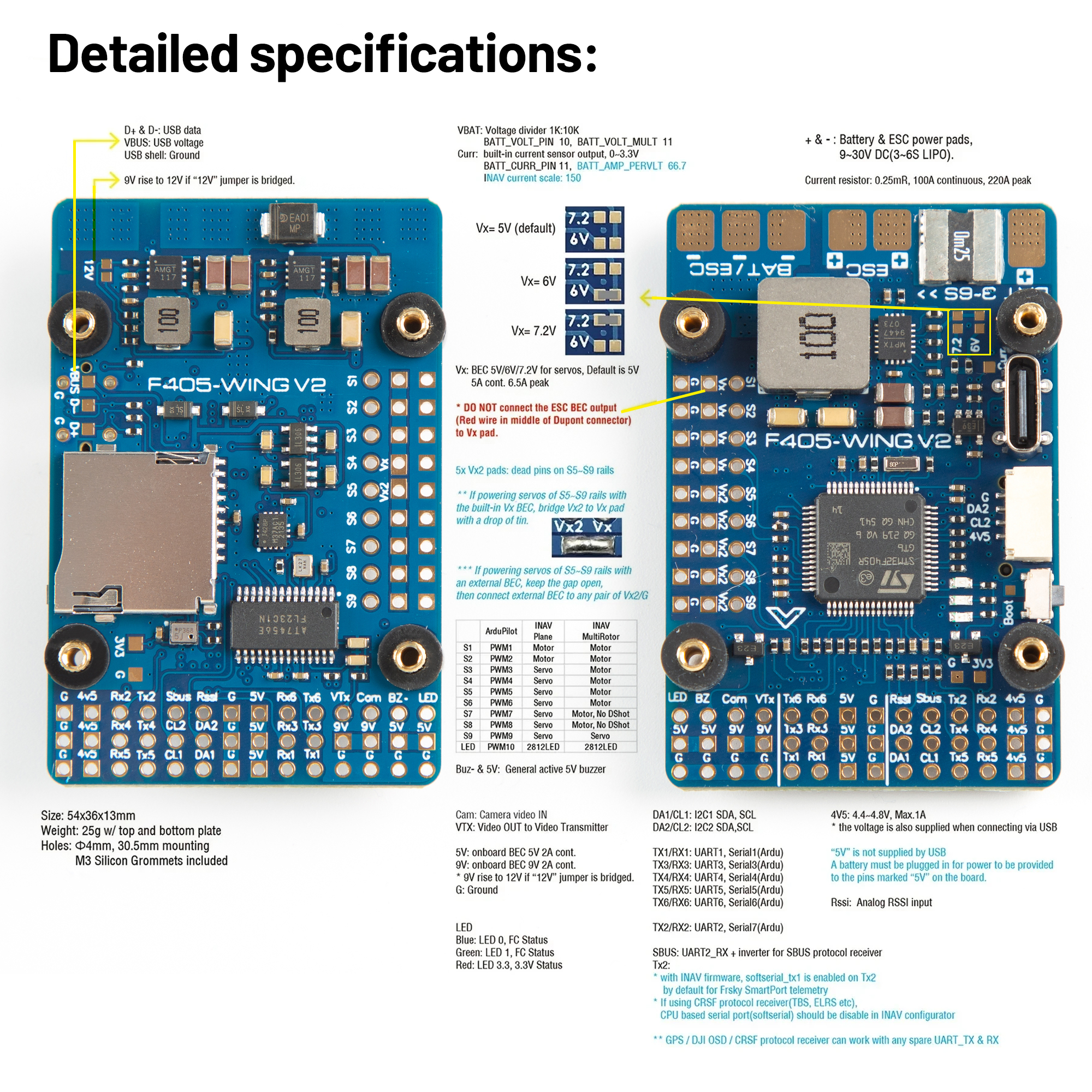F405 WING V2 FC Flight Control - Drone Flight Controller のレビューと価格