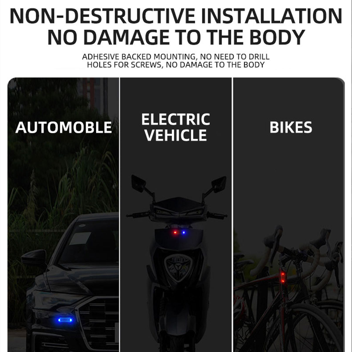Solar Power Anti-Theft Alarm L - Drone Led Light のレビューと価格