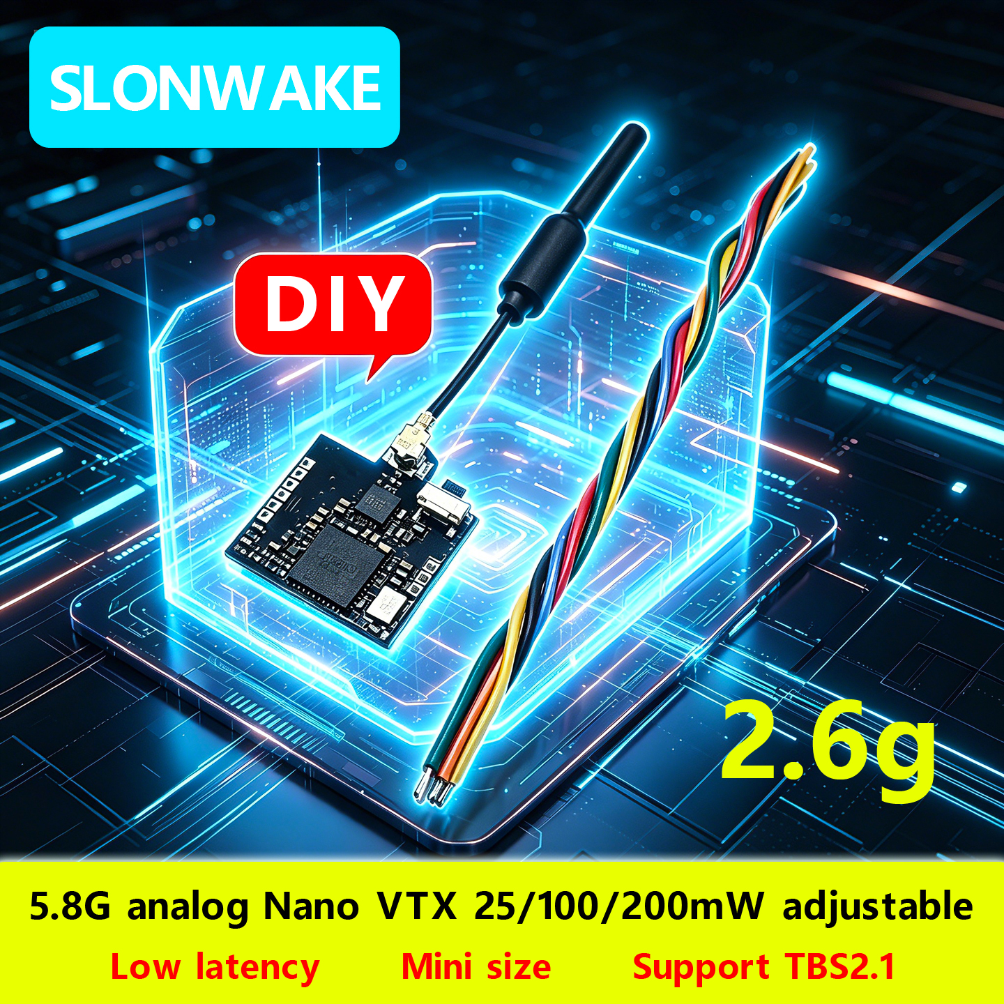 SLONWAKE Nano 5.8G 48CH 200mW  - Drone Frame のレビューと価格
