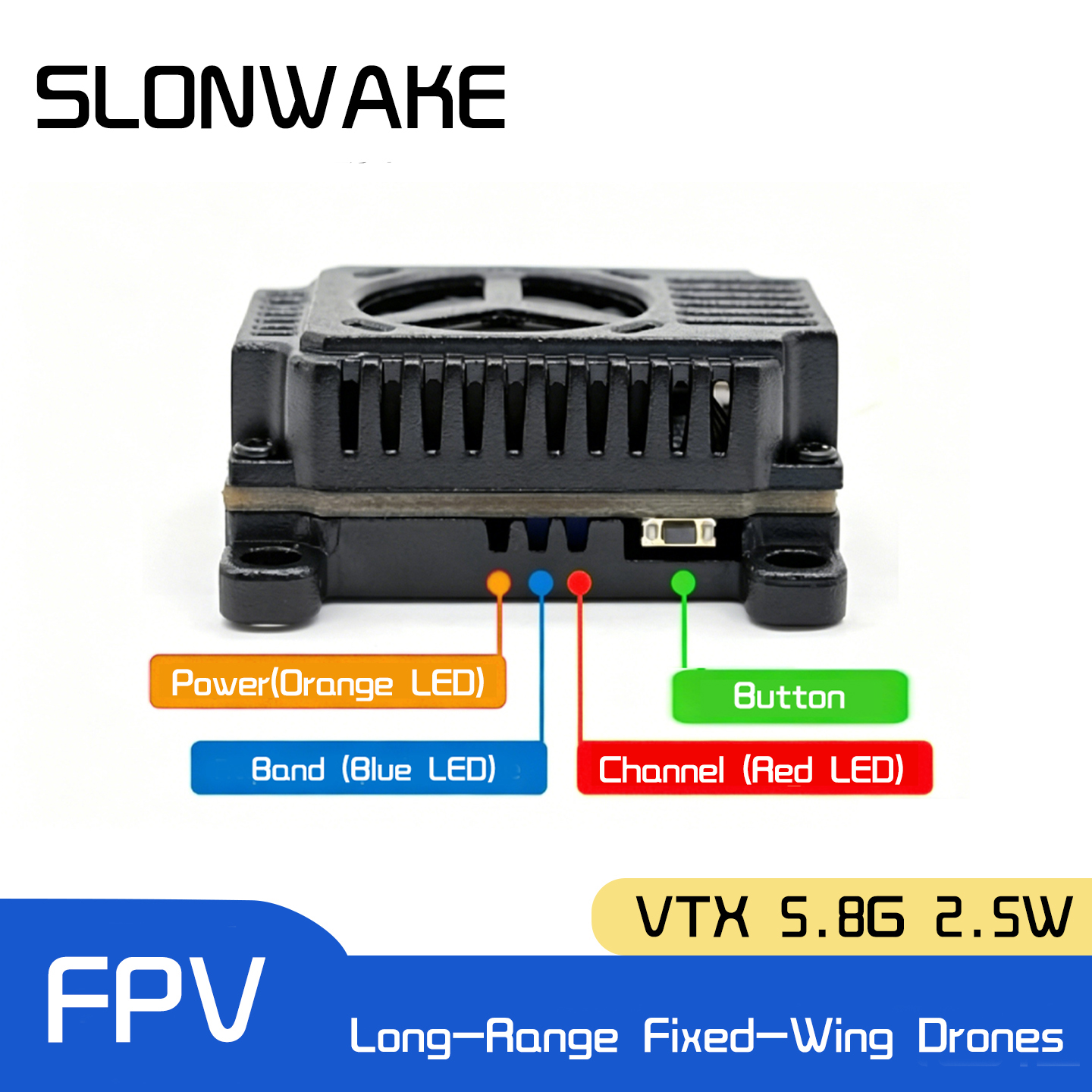 SLONWAKE 5.8G 48CH FPV Transmi - Drone Frame のレビューと価格