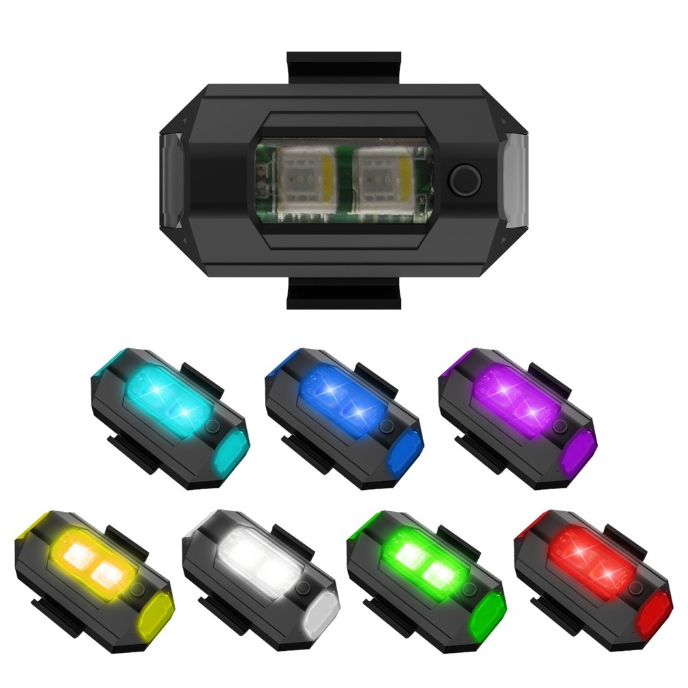 1PC 7 Color Mini USB Charging  - Drone Led Light のレビューと価格