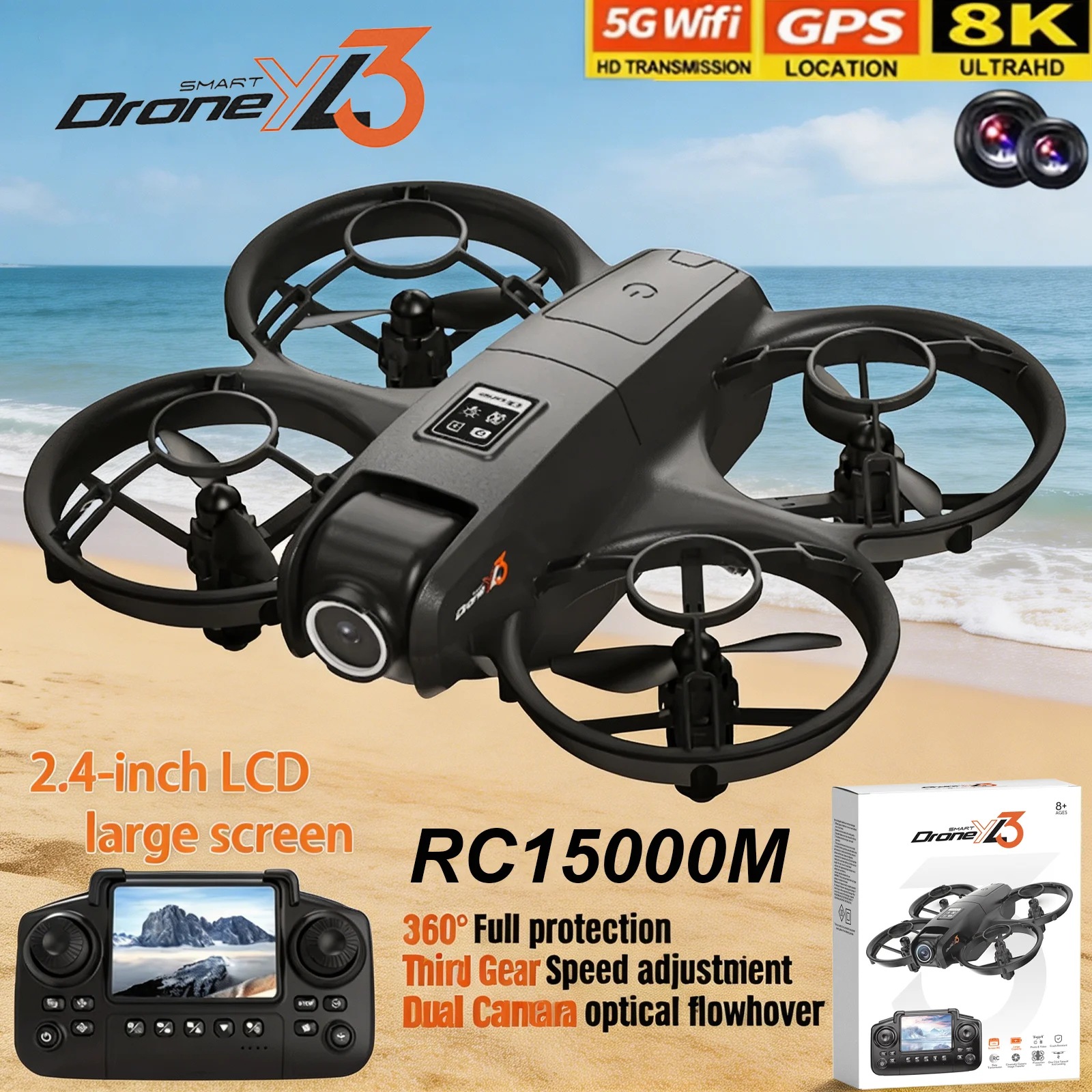 New YL3 RC Drone 8K 1080P Wide - Drone Gps Mount のレビューと価格