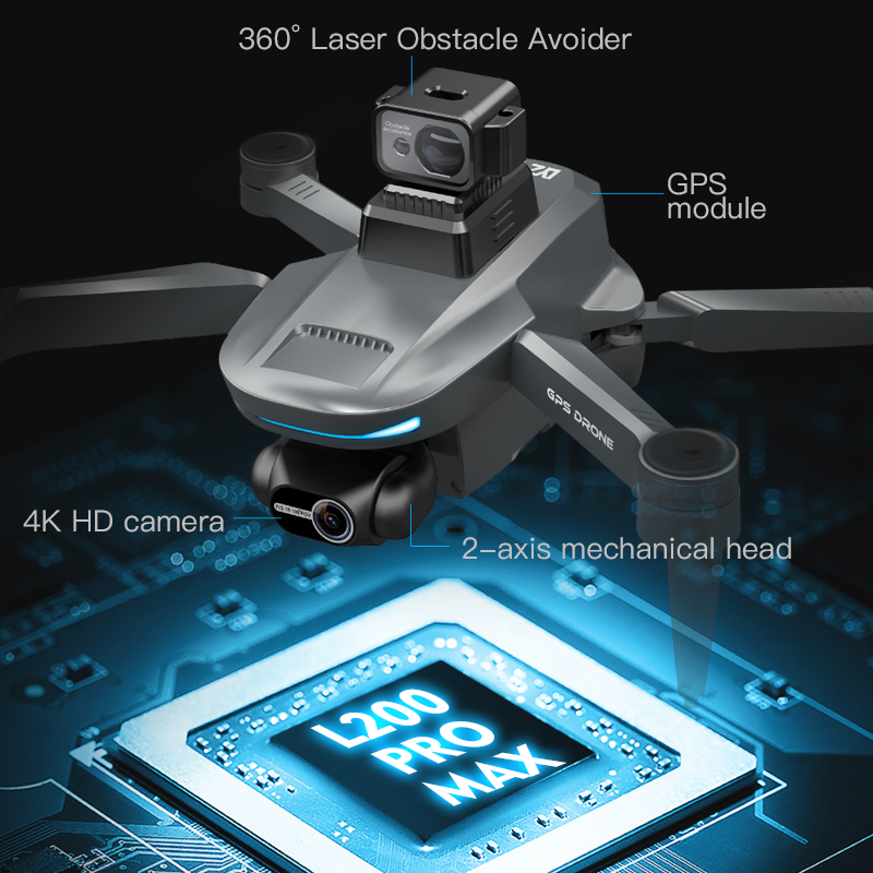 L200 Pro MAX GPS Drone 4K Prof - Drone Gps Mount のレビューと価格