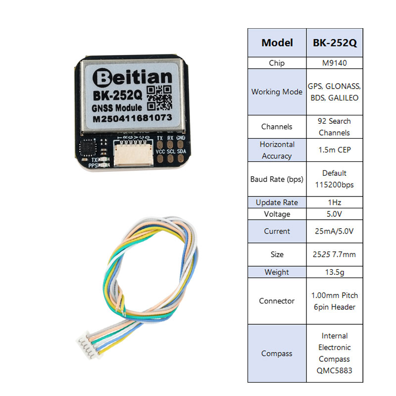Beitian BK-252Q GPS GNSS Modul - Drone Compass のレビューと価格